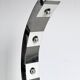 Sculptural space age floor lamp in marble and chrome metal, italian design