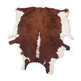 Cowhide color auburn and white 200x200cm