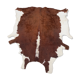 Cowhide color auburn and white 200x200cm