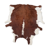 Cowhide color auburn and white 200x200cm