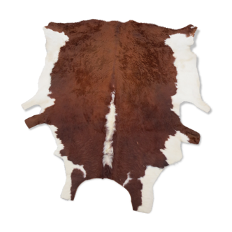 Cowhide color auburn and white 200x200cm