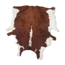 Cowhide color auburn and white 200x200cm