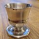 Solid silver egg cup with Lion hallmark.