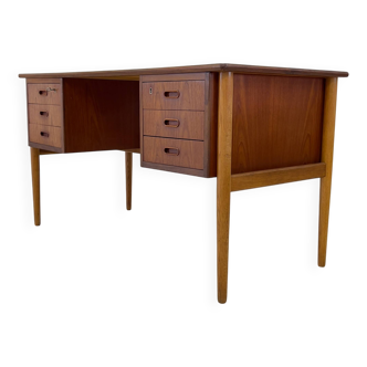 Bureau danois en teck et chêne