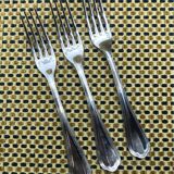 Set of 3 silver-plated dessert forks from Christofle and Spatours