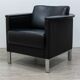 Black leather armchair by Kusch+Co