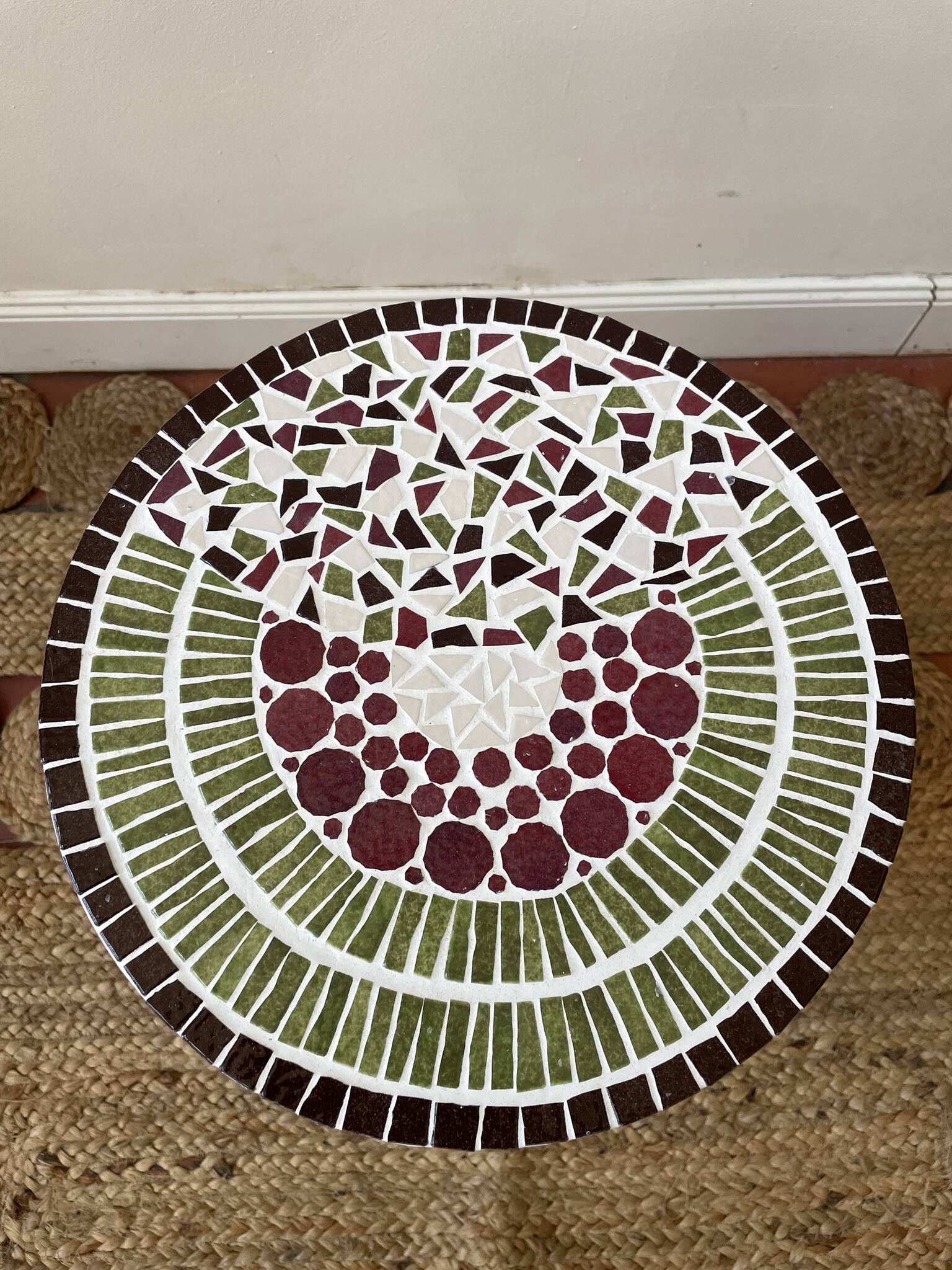 Mosaic metal coffee table