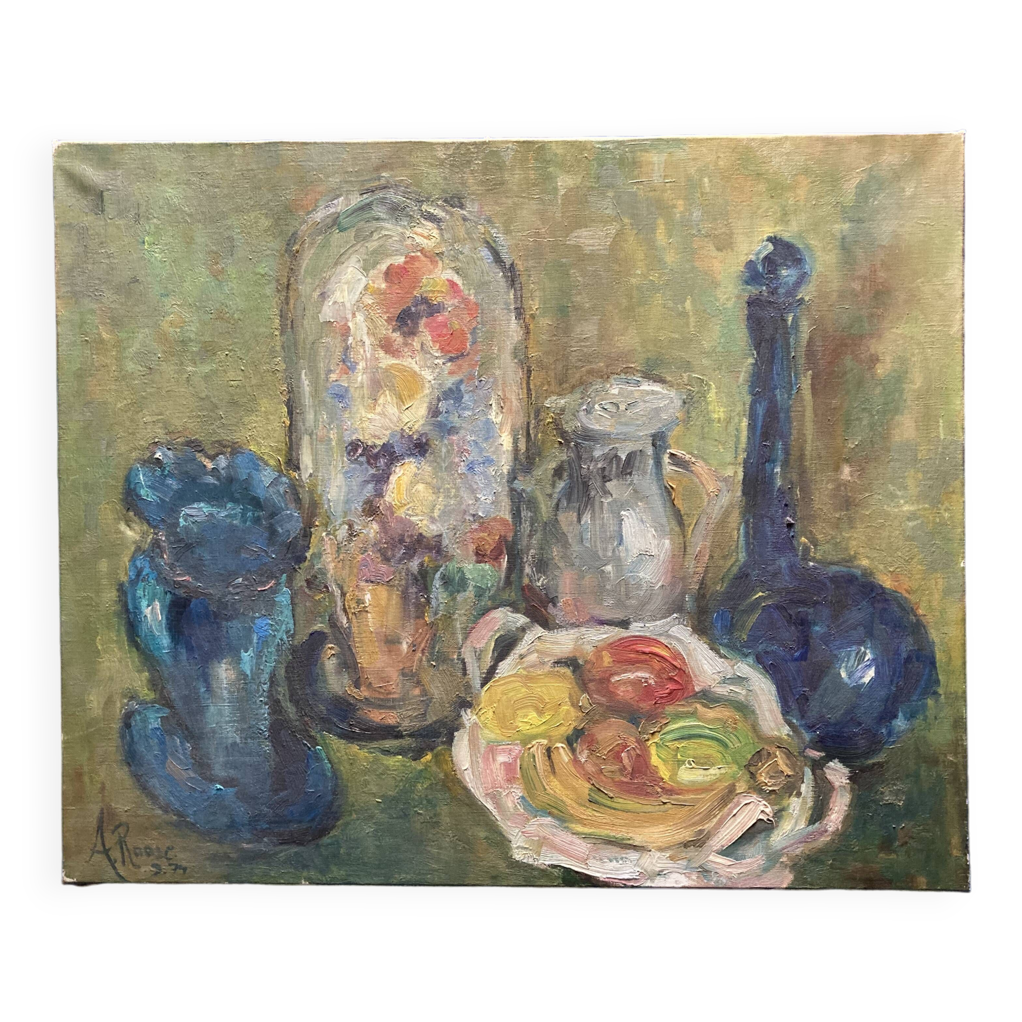 André Roose (20th century), Still life with bridal globe