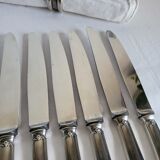 12 silver-plated table knives with stainless steel blades nogent