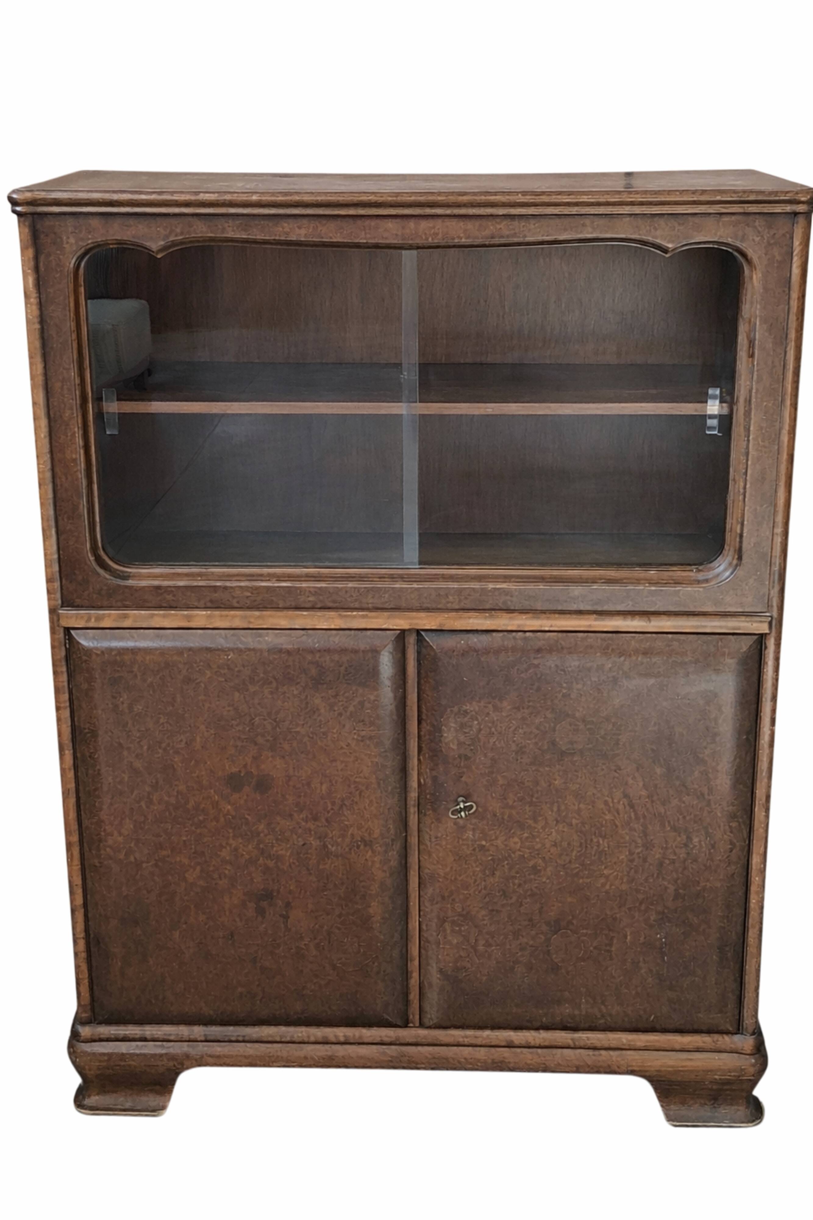 Vetrina Vintage Anni '40/'50 in Radica – Design Italiano Mid-Century