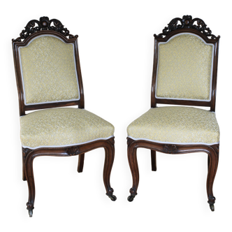 Paire de chaises Louis Philippe en acajou