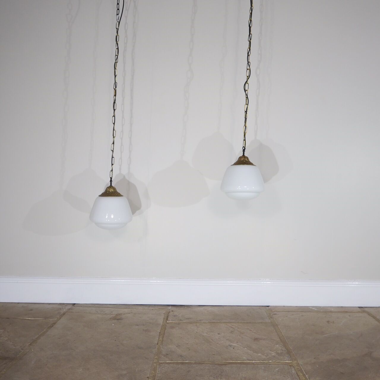 Opaline hanging lamp
