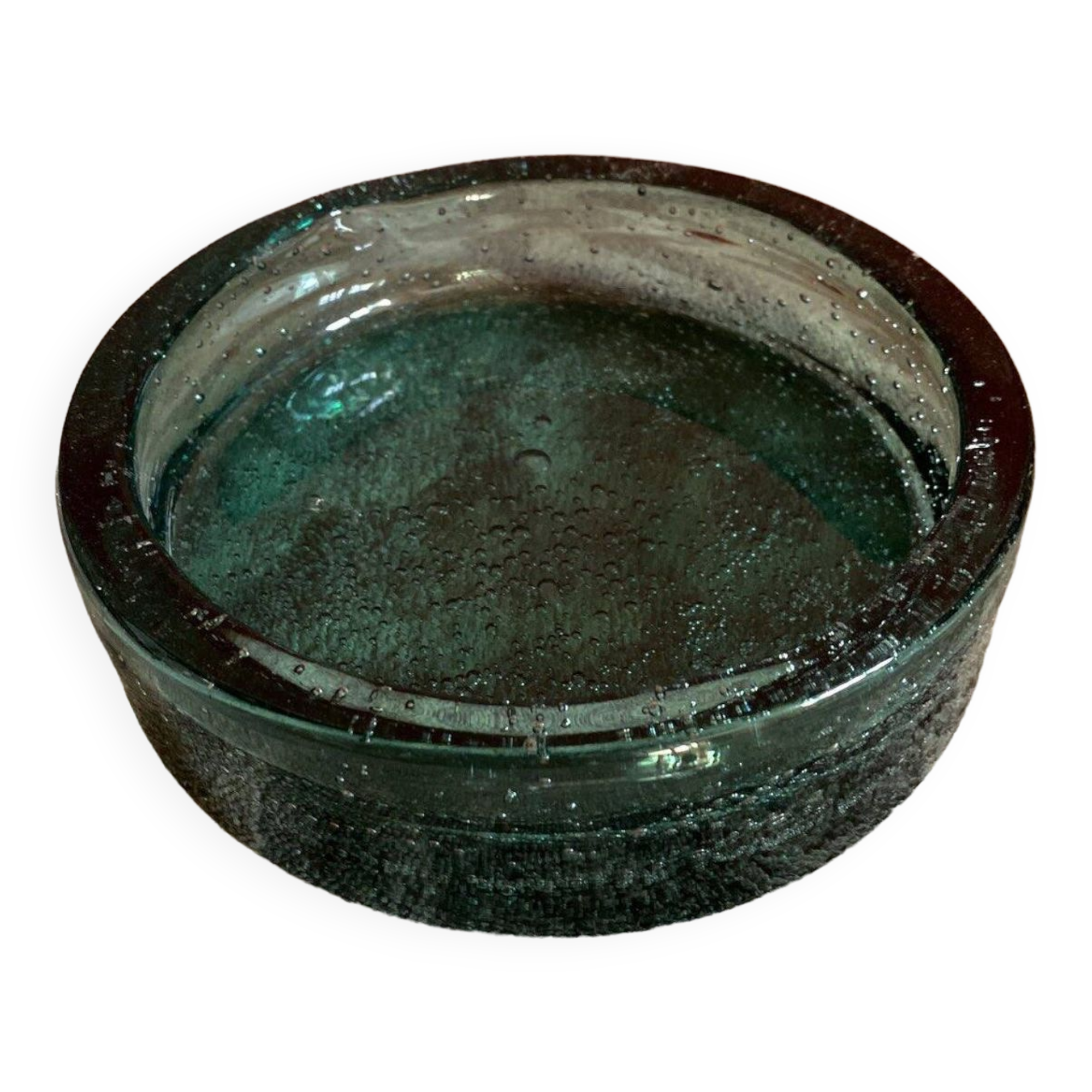 Cendrier vintage bleu