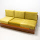 mid century sofabed in walnut by jindrich halabala for up zavody, 1950´s