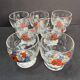Enamelled glass service signed