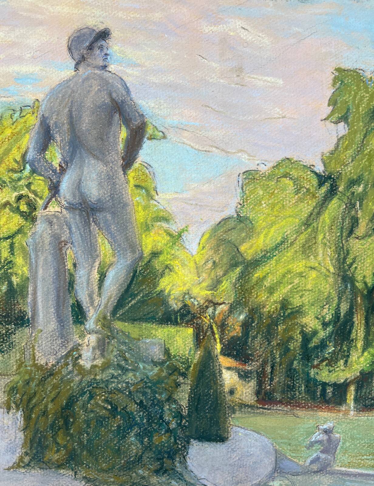 Study table garden Parc Pastel Ed. Pannetier (1884-1965)