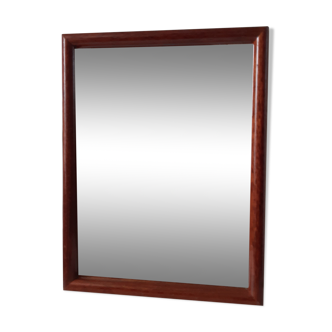 Miroir en bois vernis à poser ou à suspendre 20x26cm