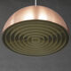 Pair of Danish copper hanging lamp