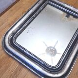 Ancien miroir Louis Phillipe, argenté à la feuille d'argent.
