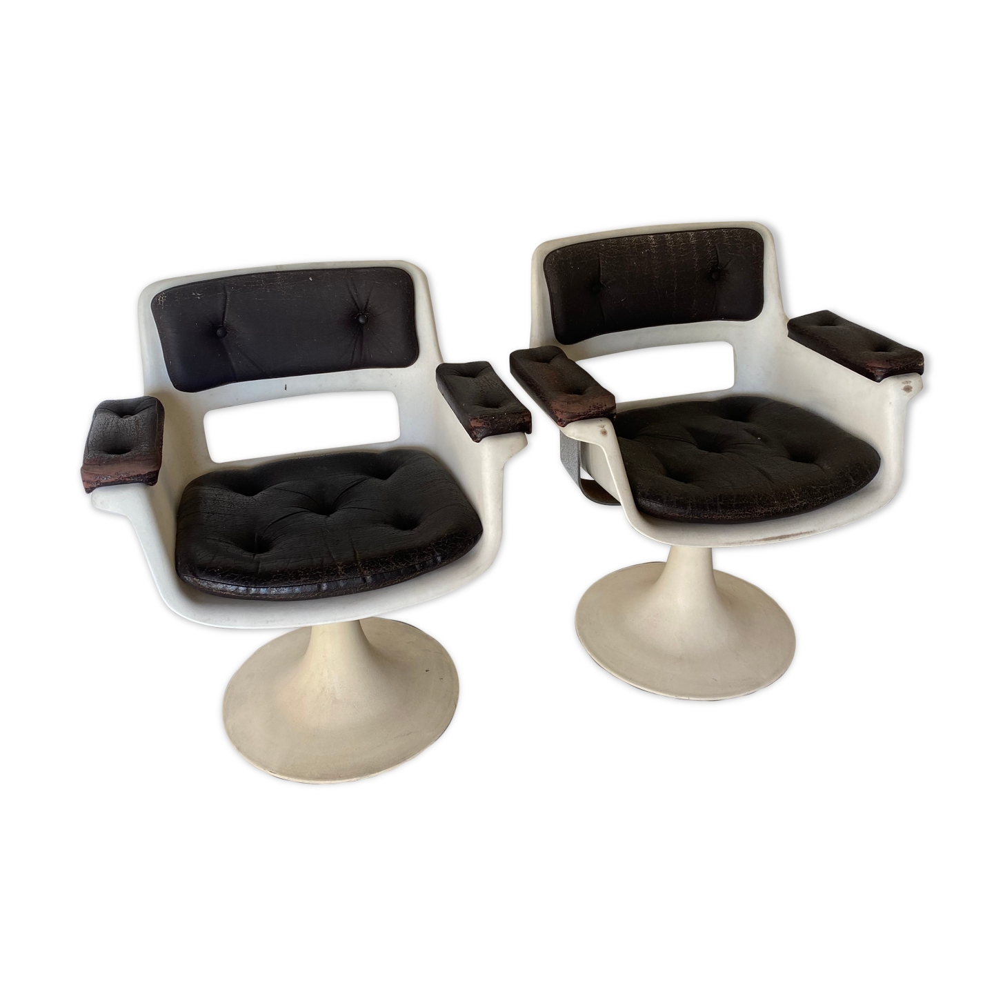 Paire de fauteuils Albert Jacob 1970