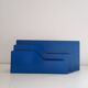 Porte courrier métal bleu années 70