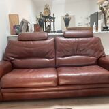 Canape 3 seater 100% leather brown
