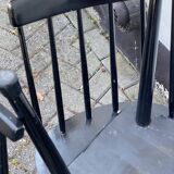 Set of 4 black laquered dining chairs