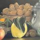 Oil on canvas, still life with fruit
