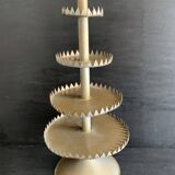 Large handmade sheet metal tiered display stand, 19th century