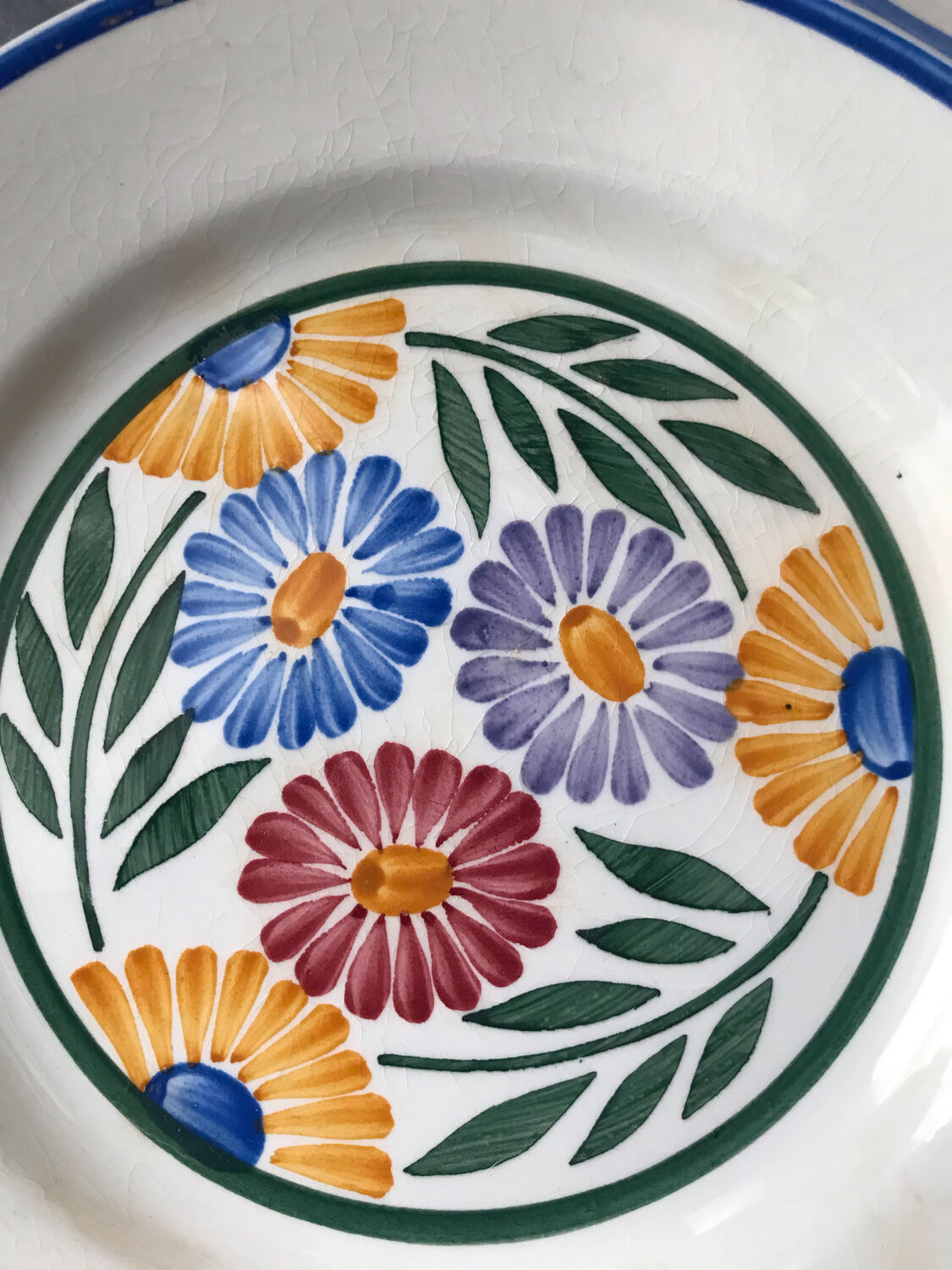Set of 12 floral plates