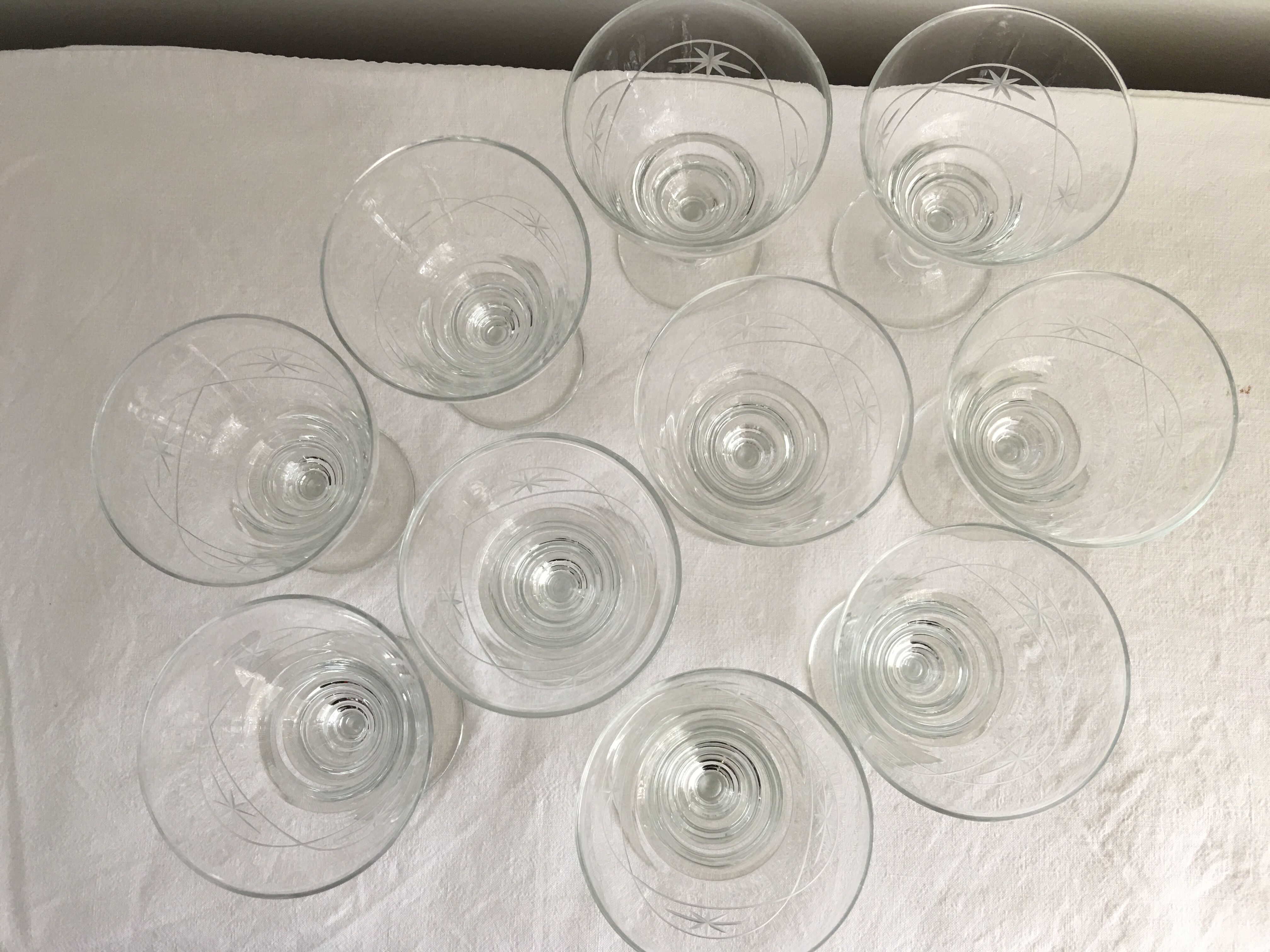 Water glasses 1950 60