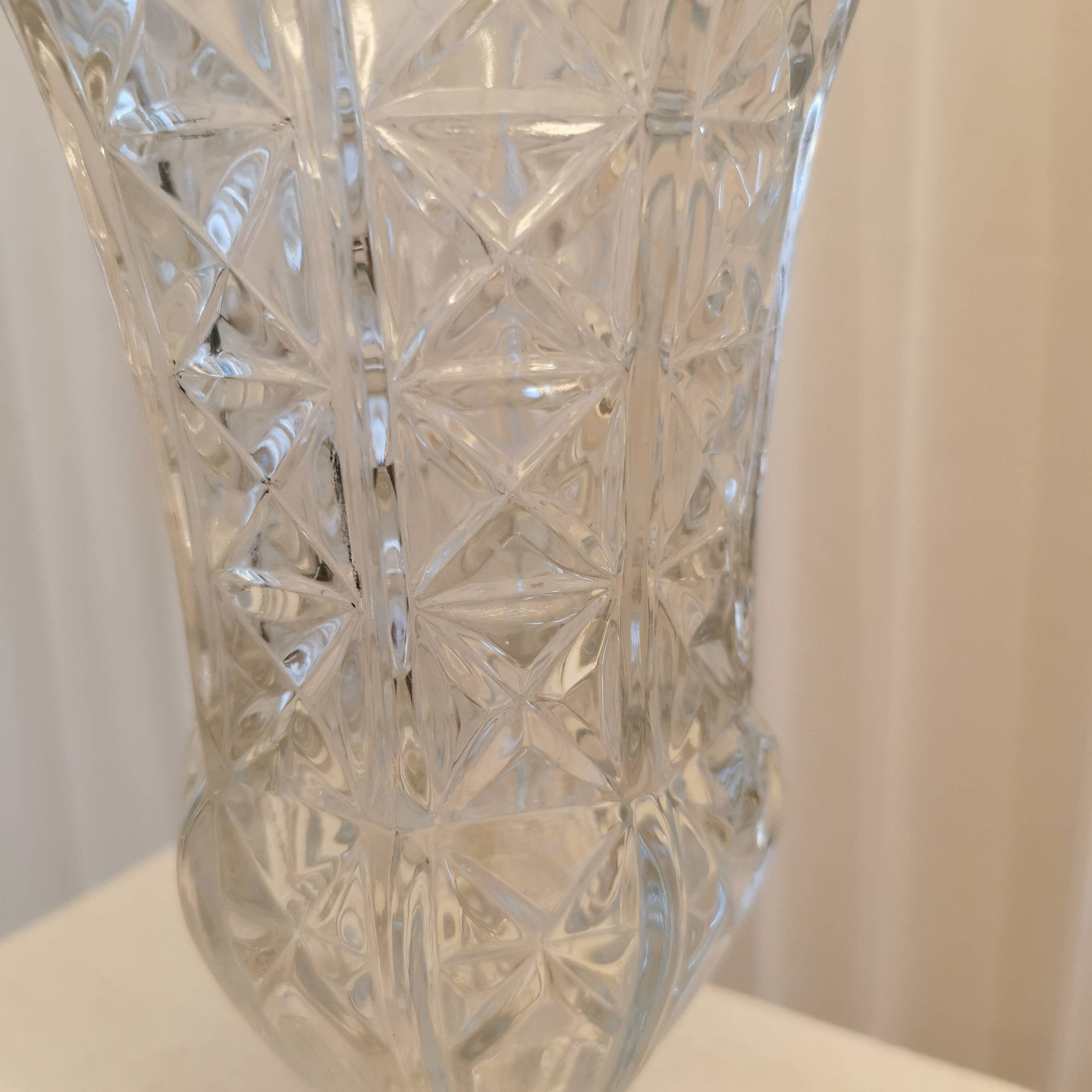 Cut glass vase