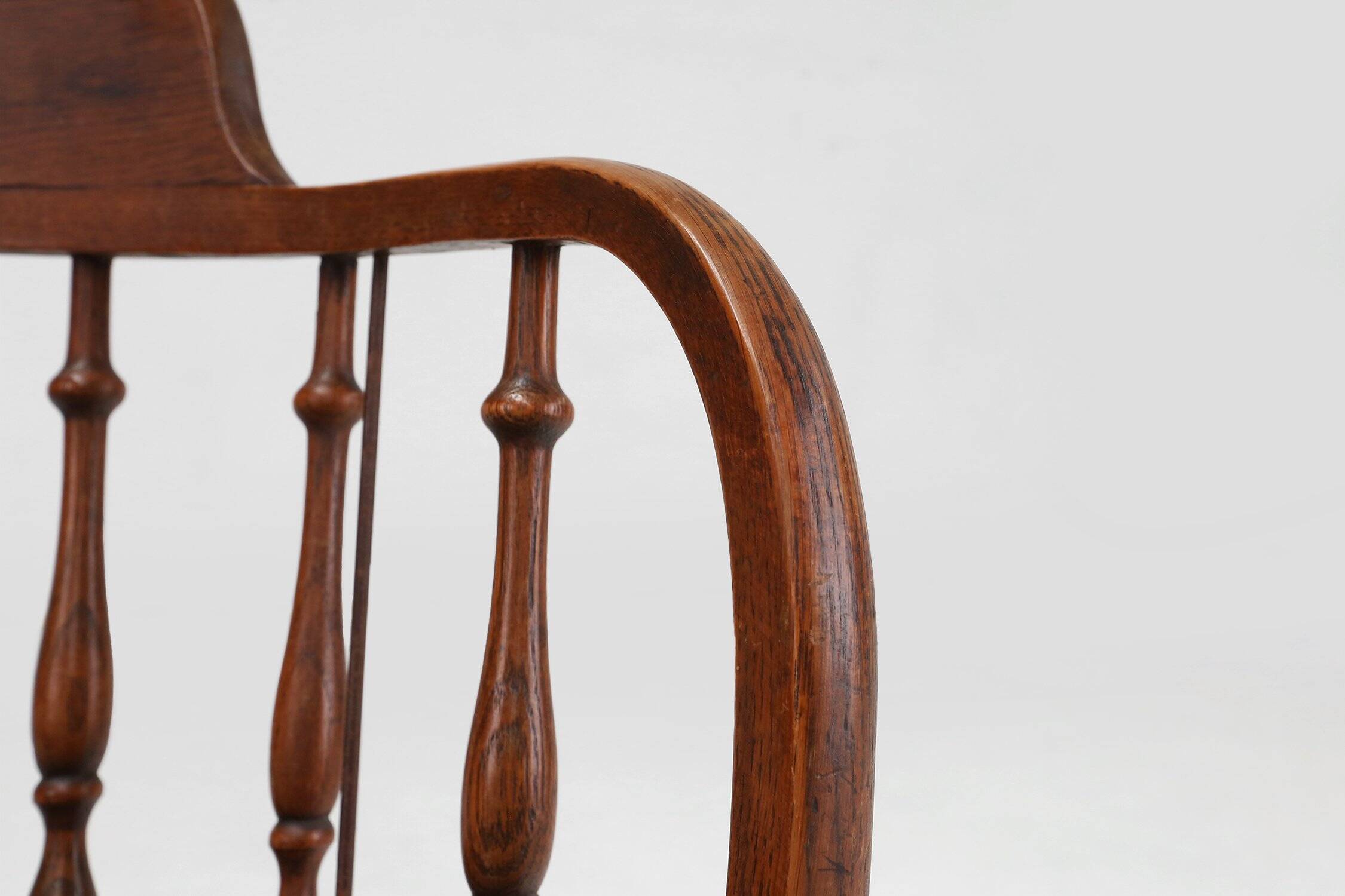 Chaise de bureau capitaine à base pivotante anglaise, Royaume-Uni années 1850