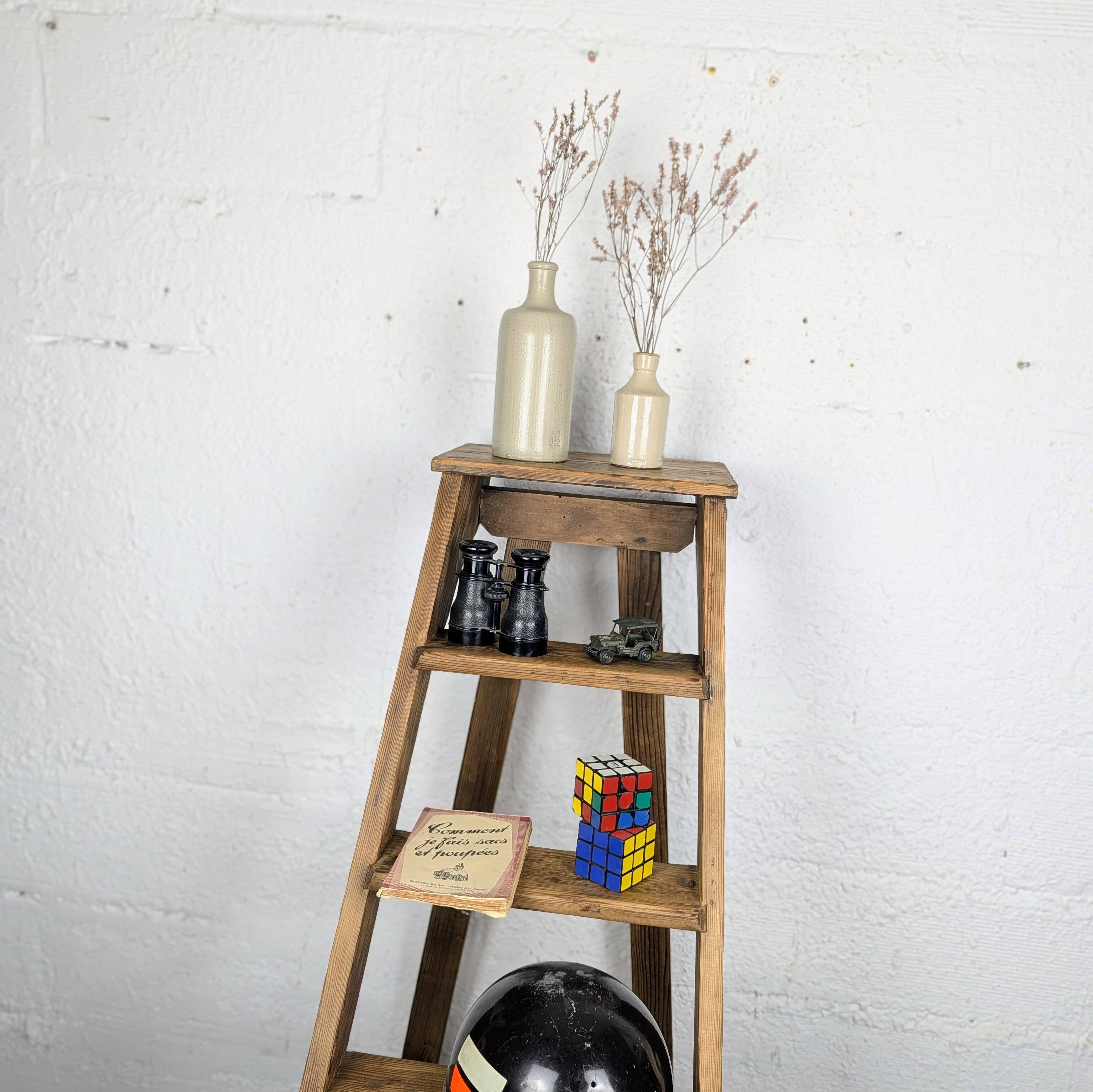 Antique wooden step stool