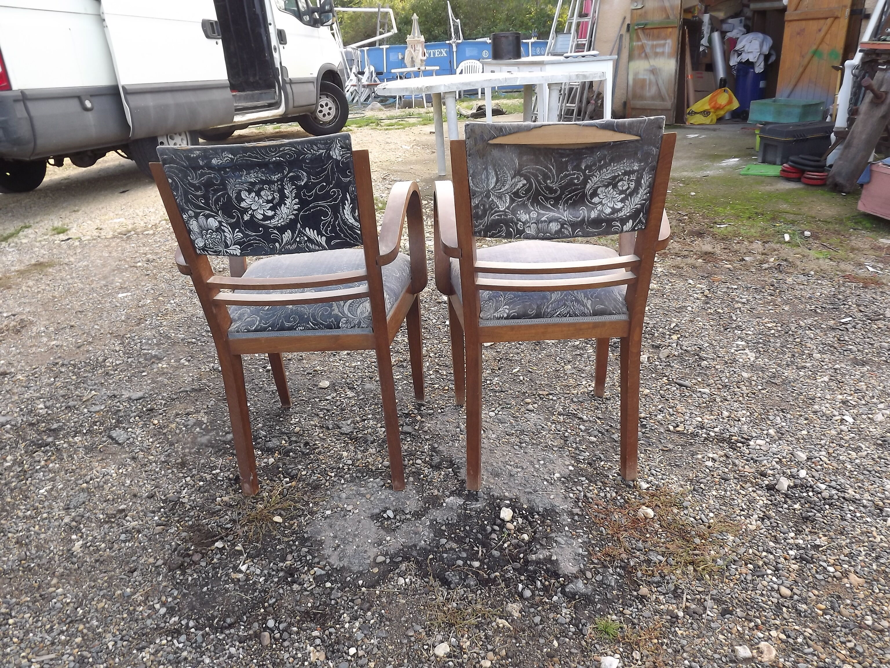 Paire de fauteuils bridge des années 30