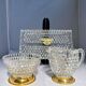 Gold-plated Bohemian crystal coffee set – 1960s/1980s