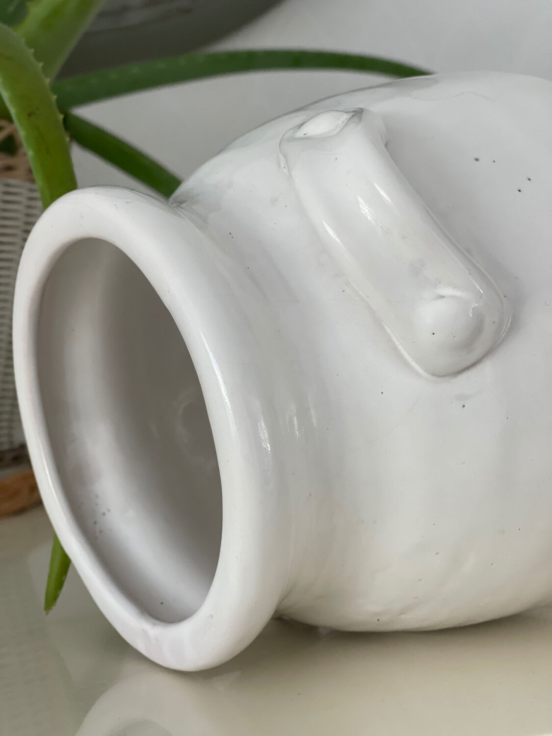 Glazed terracotta pot