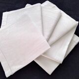 6 Damask linen napkins, 53 x 73 cm