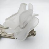 Art Deco wall light. Rose in glass paste.