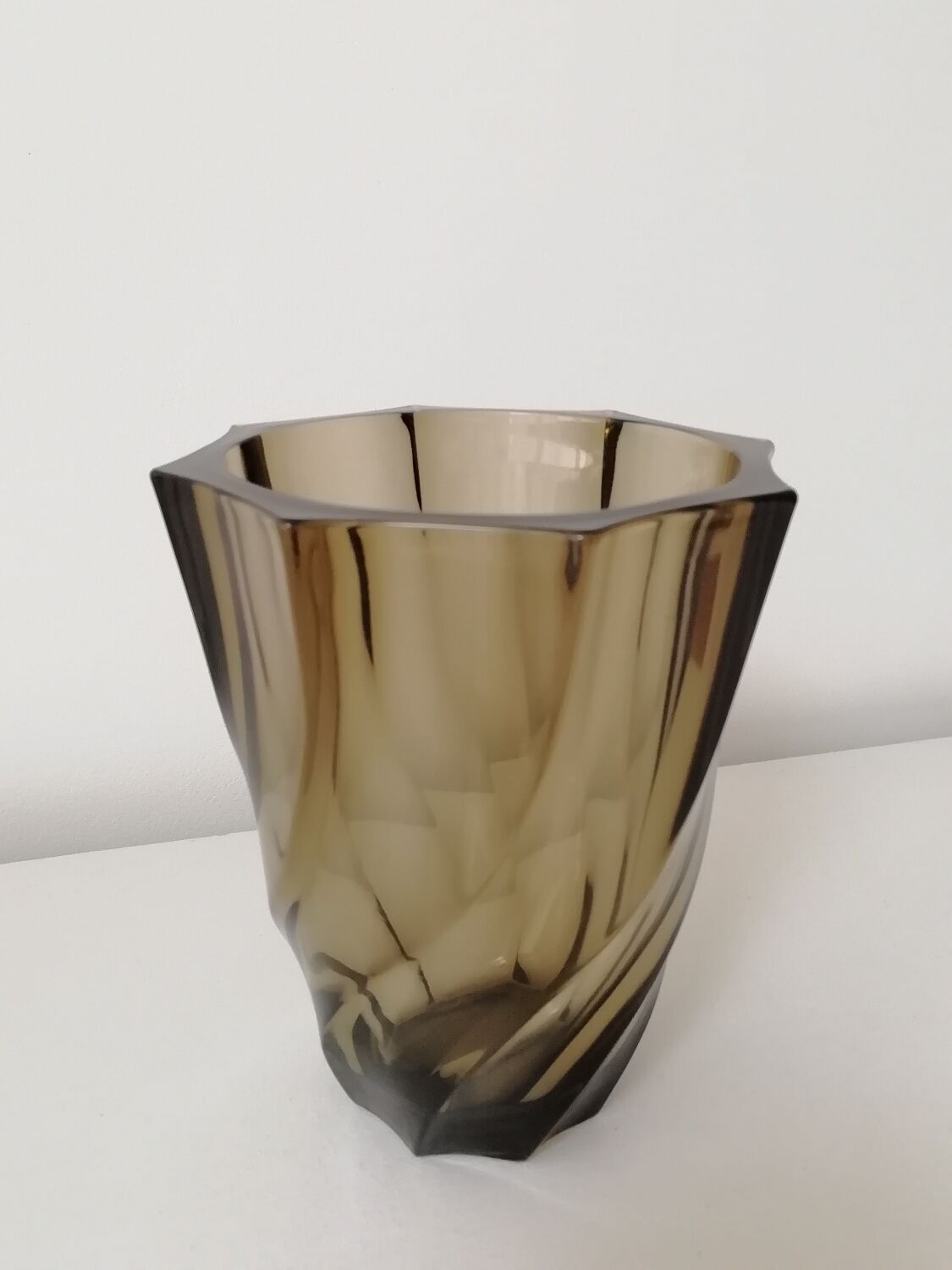 Smoked glass vase