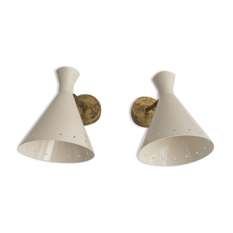 Pair of Italian wall lights in the style of the 50s