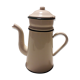 enamelled coffee maker ecru and green