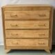 Commode art déco vintage 4 tiroirs rénovée en bois brut