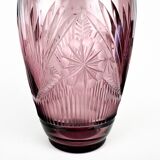 Bohemian Hand Cut Glass Vase, 1970s
