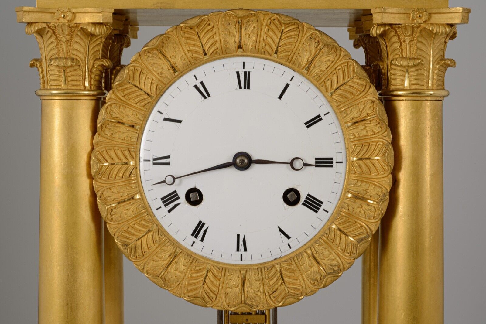 Pendulum portico period restoration bronze dore early nineteenth