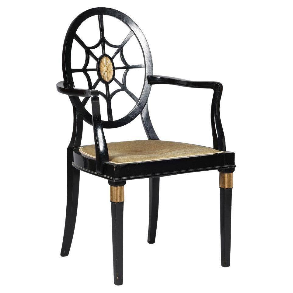 Spiderback chair, similar to a design by Edwin Lutyens, 1930s/40s.