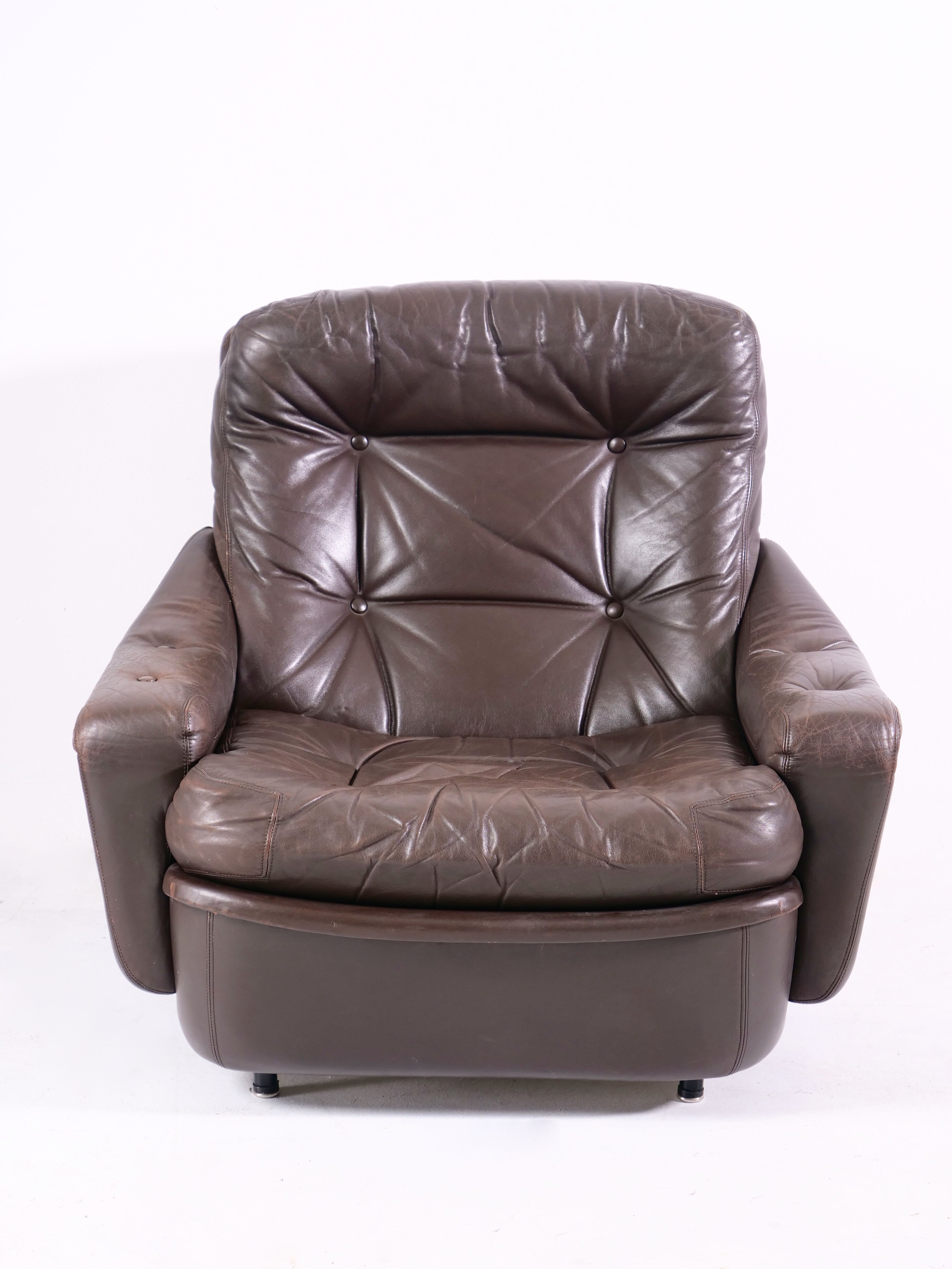 Modular leather sofa by michel cadestin for airborne