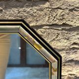 Vintage floral octagonal mirror