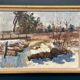 Original Mid Century Swedish Oil On Canvas – “Vinterdag” – Vintage & Framed