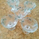 Lot of 5 vintage ice cream cups